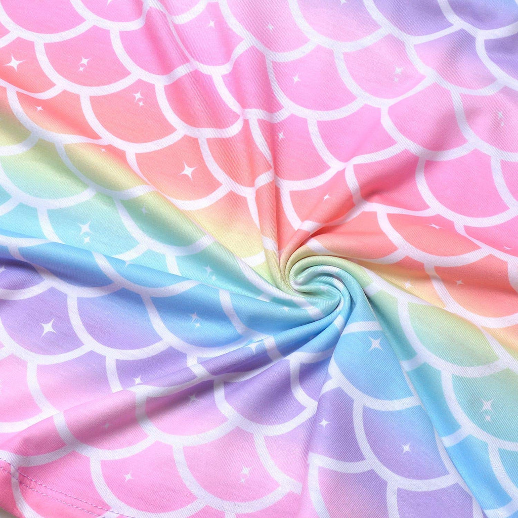 Mermaid Dresses Girls Long Sleeve Swing Winter Outfit Halloween Costume 10 11