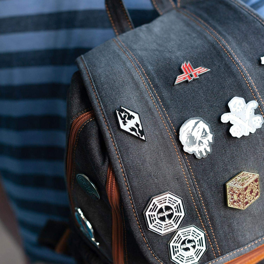 JUST FUNKY Skyrim Collectibles | Skyrim Dragon Logo Enamel Pin| Collector Pin