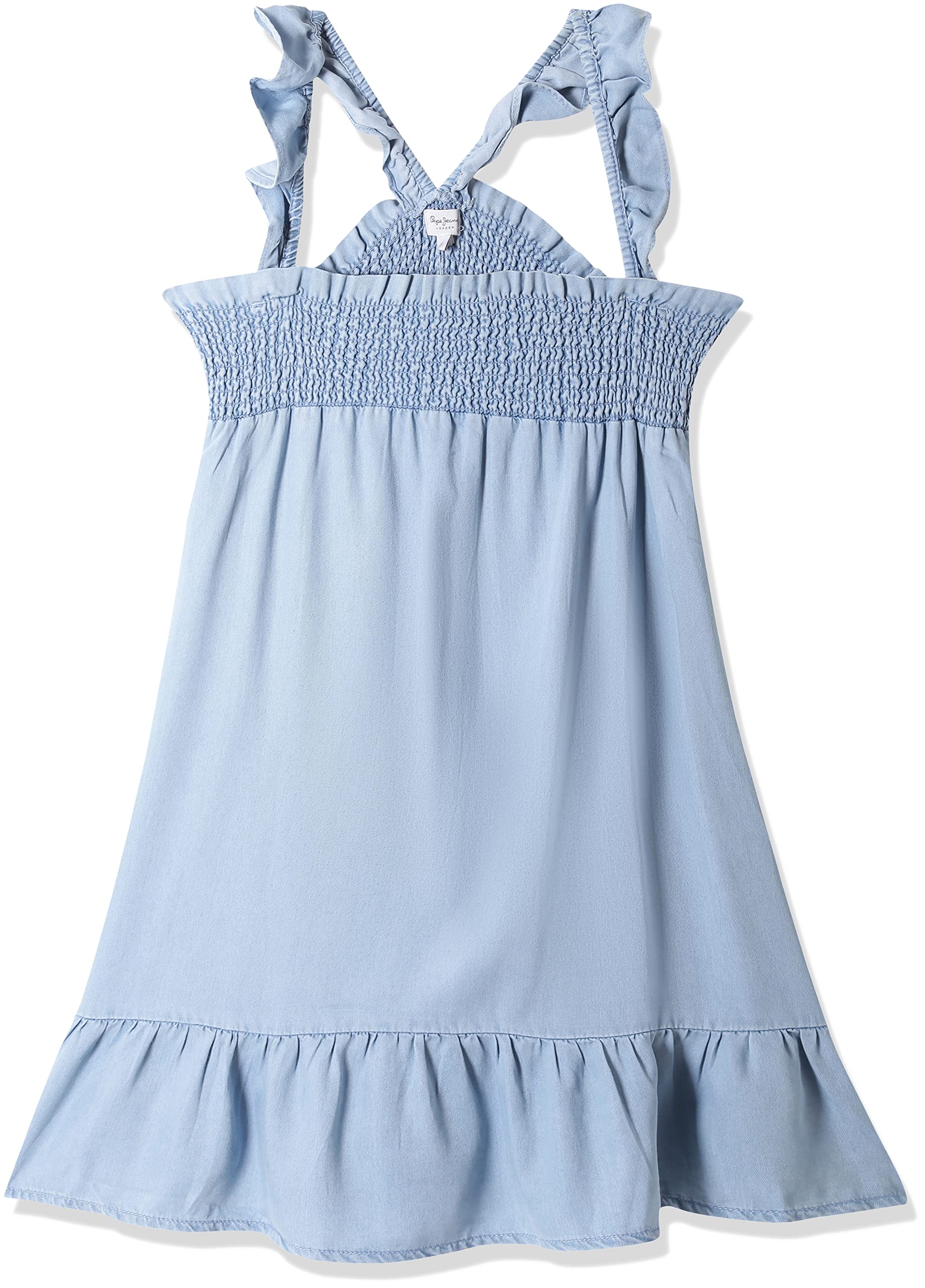 Pepe Jeans GirlS Denim Sleeveless Casual Dress Above The Knee (Pg951439B29_Lt Wash_10)