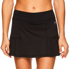HEAD Women's Athletic Tennis Skort - Performance Training & Running Skirt - Black Spike Skort, X-Large