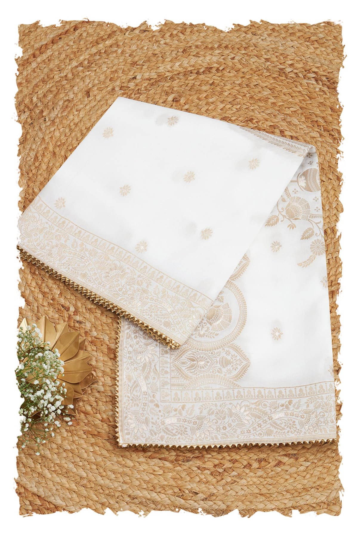 Soch Women Silk Blend Zari Woven Dupatta