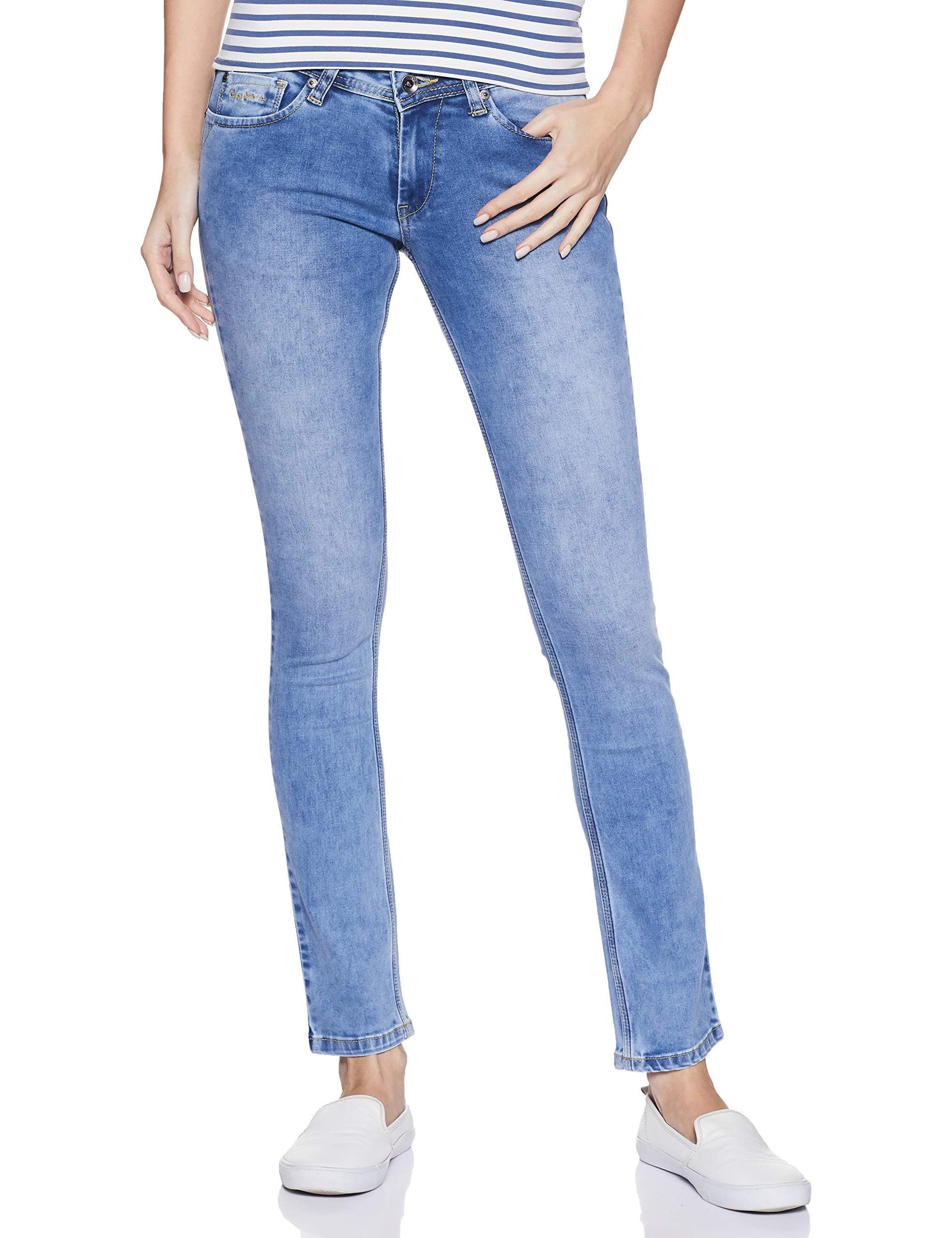 Pepe Jeans WomenS Mid Rise Skinny Fit Jeans
