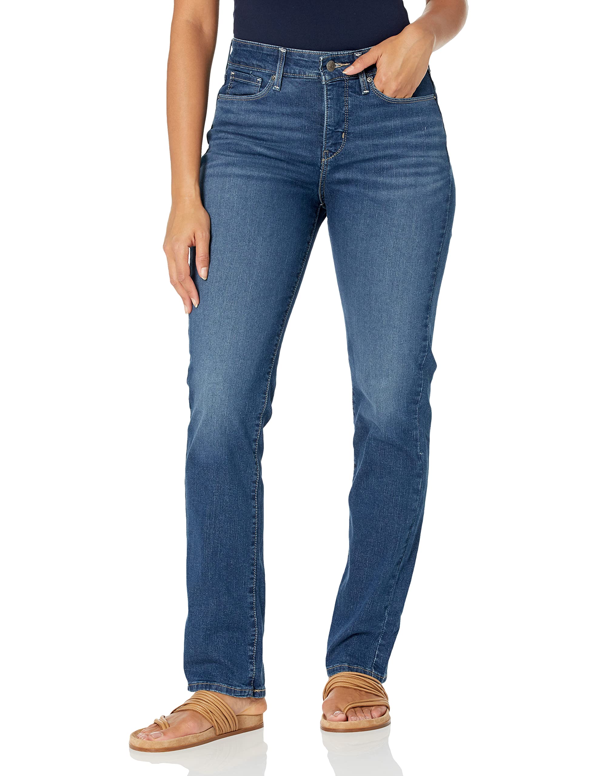 Signature by Levi Strauss & Co. Gold Women's Size Curvy Totally Shaping Straight Jeans (Available in Plus Size), (New) Jackson S