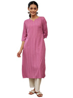 Libas Women'S Viscose Rayon Woven Design Straight Kurta (29045_Mauve