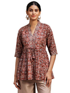 Libas WomenS Cotton A-Line Kurta (29101O_Rust