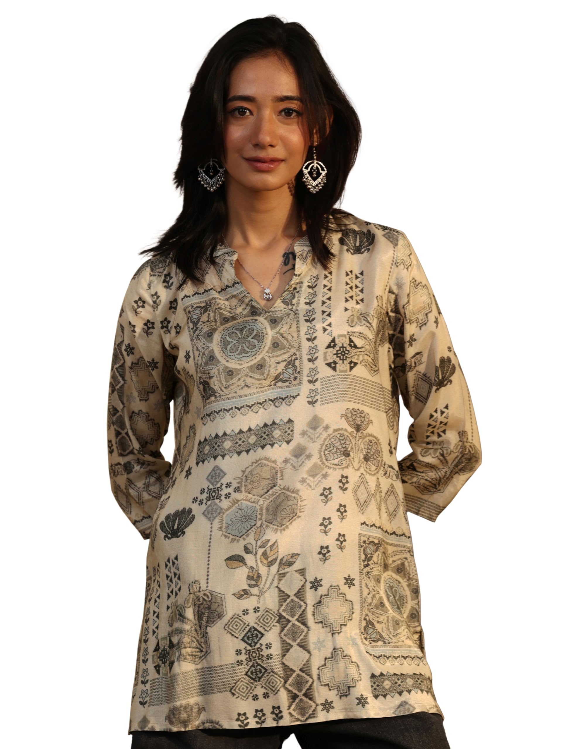 Libas Printed Muslin A-Line Kurti (98301Xxl)
