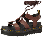 Dr. Martens Women's Nartilla Sandal, Dark Brown New Oily Illusion, 6