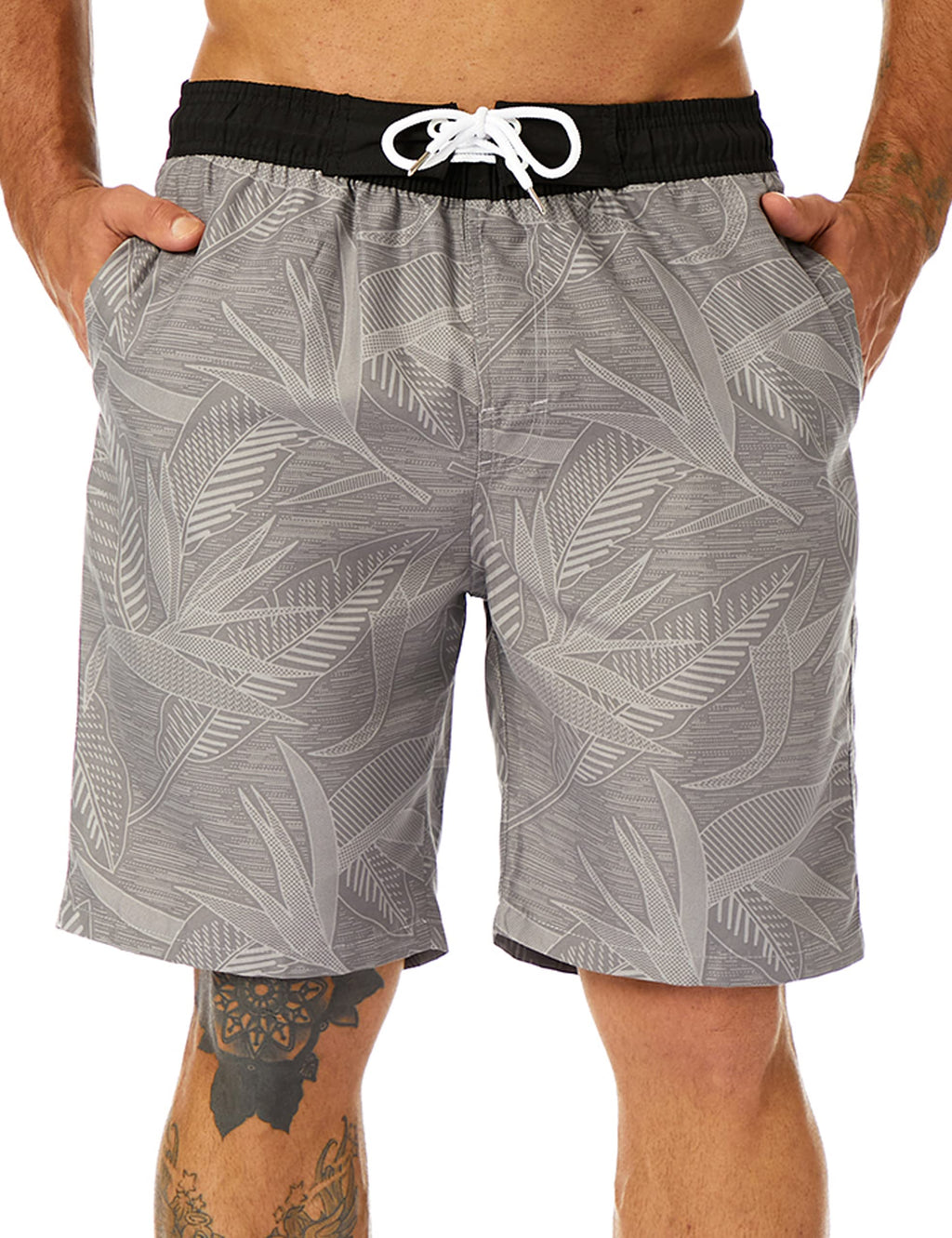KAILUA SURF Mens Swim Trunks Long, Quick Dry Mens Boardshorts, 9 Inches Inseam Mens Bathing Suits with Mesh Lining