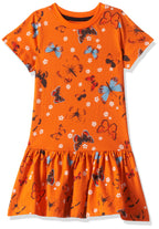 T2F Girls Cotton A-Line Knee-Length Casual Dress