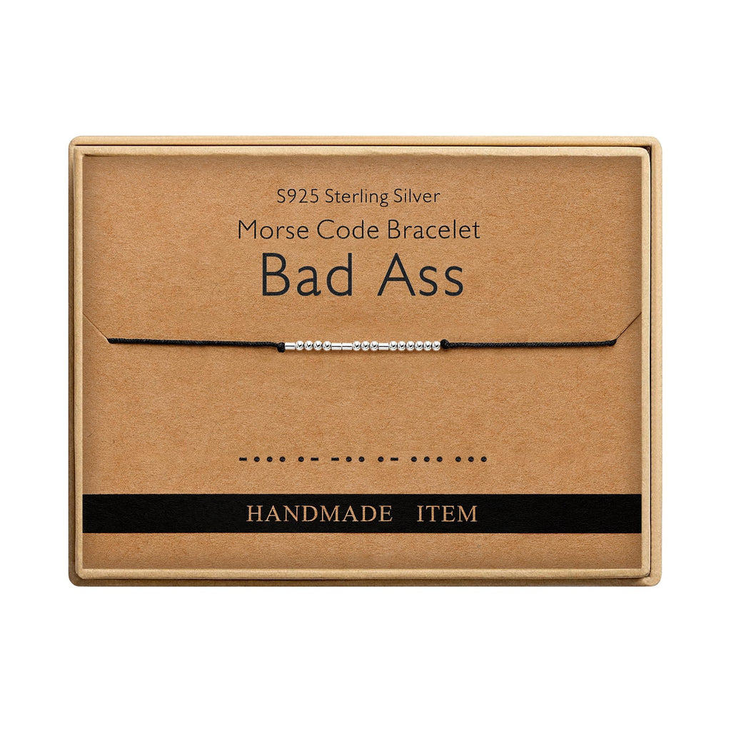 Gifts for Women Bad Assed Women Gifts Bad Ass Morse Code Bracelet for Women Handmade Inspirational Jewelry for Women Funny Chris