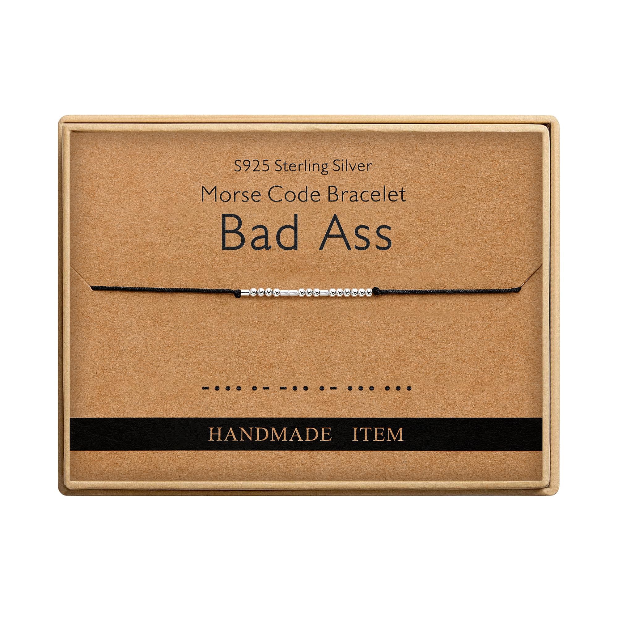 Gifts for Women Bad Assed Women Gifts Bad Ass Morse Code Bracelet for Women Handmade Inspirational Jewelry for Women Funny Chris