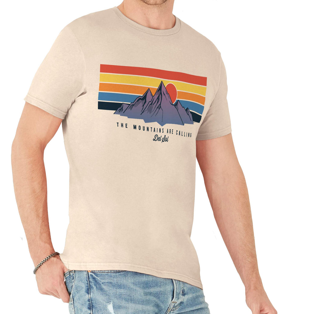 Men Classic Crew Tee - Mountain Calling by DelSol for Men - 1 Pc T-Shirt (XL)