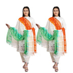 Fabme Women'S Tricolor/Tiranga Dupatta For Independence Day (Pack Of 2)