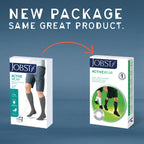 JOBST Activewear 15-20 mmHg Knee High Compression Socks, Large, Cool White