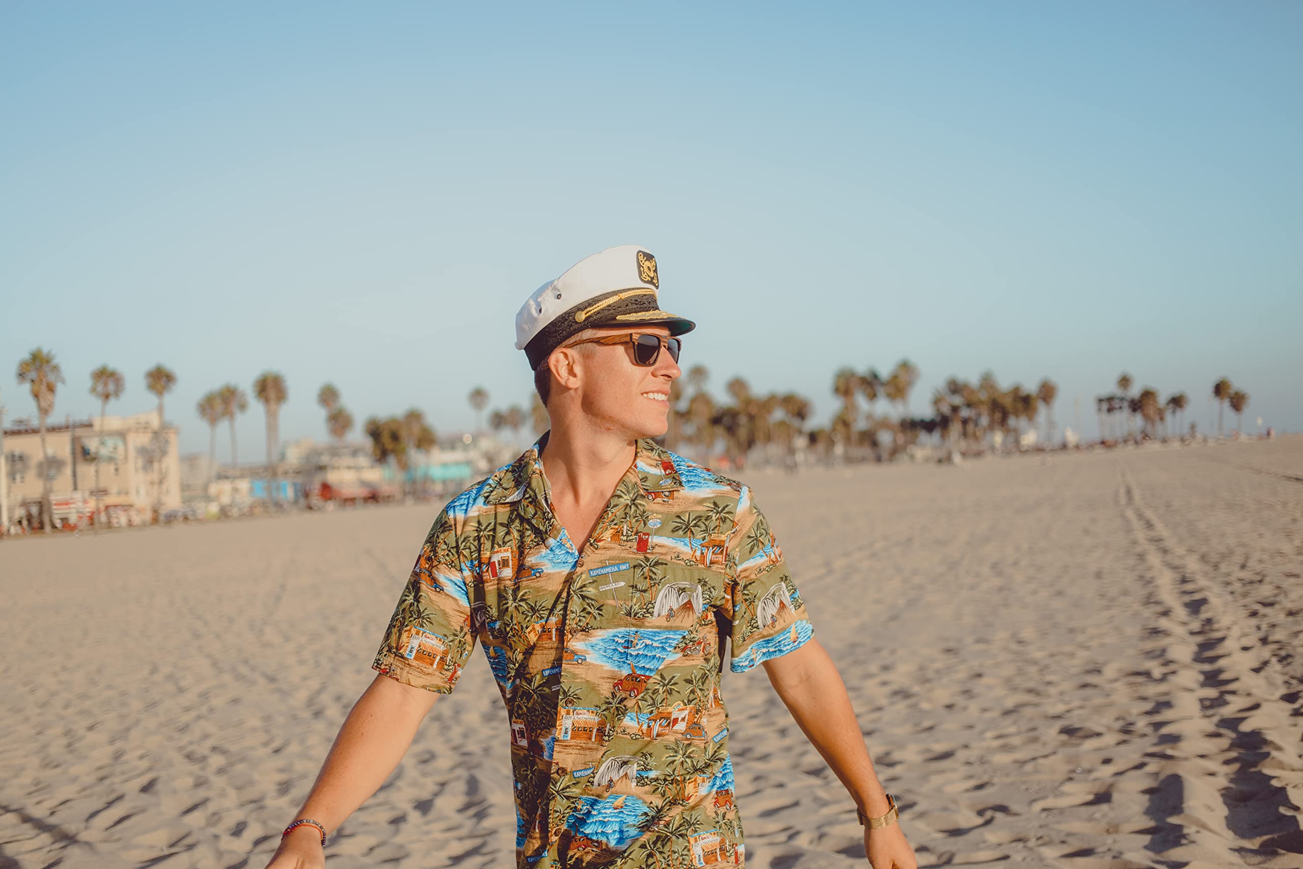 Woodies Polarized Modern Semi Square Sunglasses | Dark Lenses, Full Wood Frame | 100% UVA/UVB Ray Protection