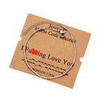JoycuFF Morse Code Bracelets Funny Christmas Valentine's Day Gifts for Women Her Wife Girlfriend Fashion Best Friend BFF Friends