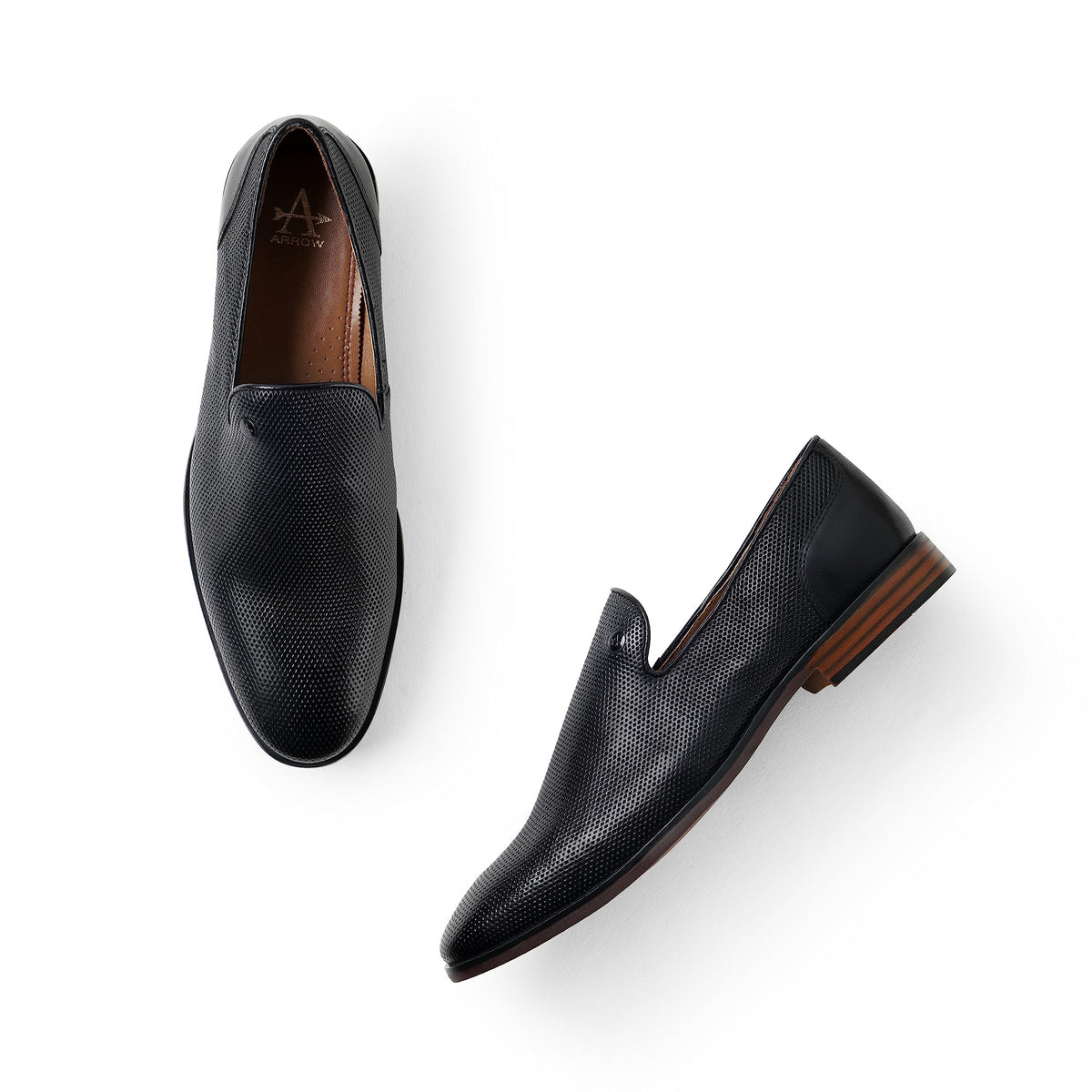 Arrow. TRUNE Mens Black Formal Slip On Shoes(UK/8)(2FA23323Z01) 8