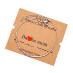 JoycuFF Mom Morse Code Bracelets for Mom Funny Birthday Mother's Thanksgiving Christmas Day Gifts for Mother