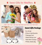 UNGENT THEM Matching Couples Bracelets Morse Code Boyfriend Girlfriend Long Distance Relationship Christmas I Love You Valentine