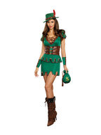 Dreamgirl Women's Robbin' Da Hood Fairytale Costume Dress, green, X-Large