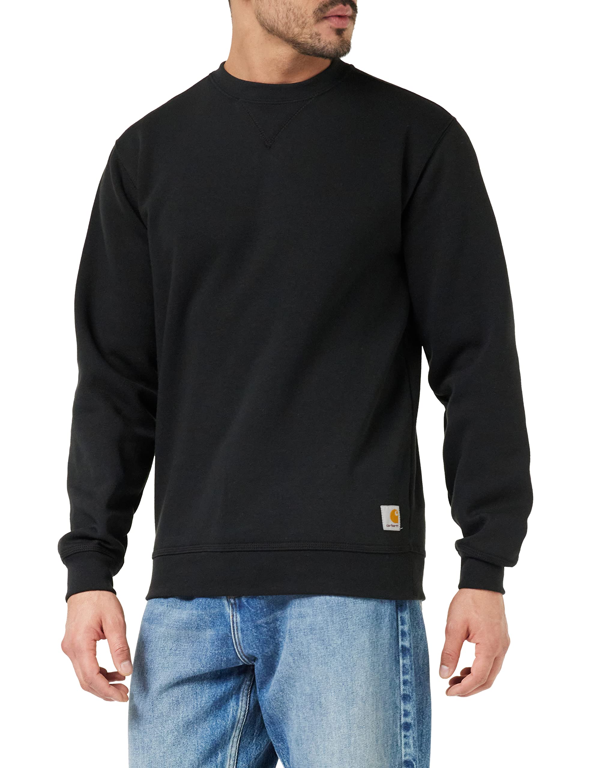 carhartt Mens Midweight crewneck Sweatshirt,Black,Large