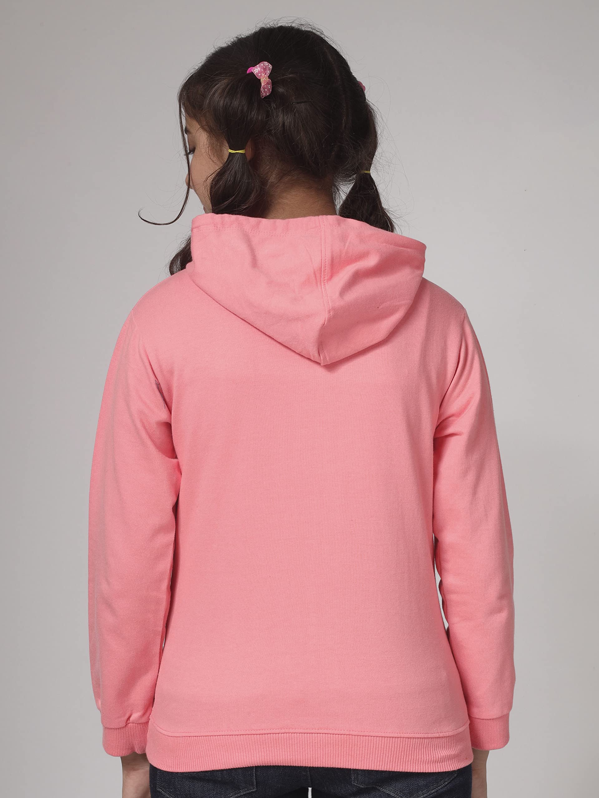 Kyda Kids Girls Cotton Hooded Neck Hoodies - Sweatshirt With Hoodies Full Sleeves Girls Winter Wear, Long Sleeve Sweatshirts For