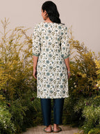 Libas WomenS Cotton Printed Straight Kurta (26945_Beige