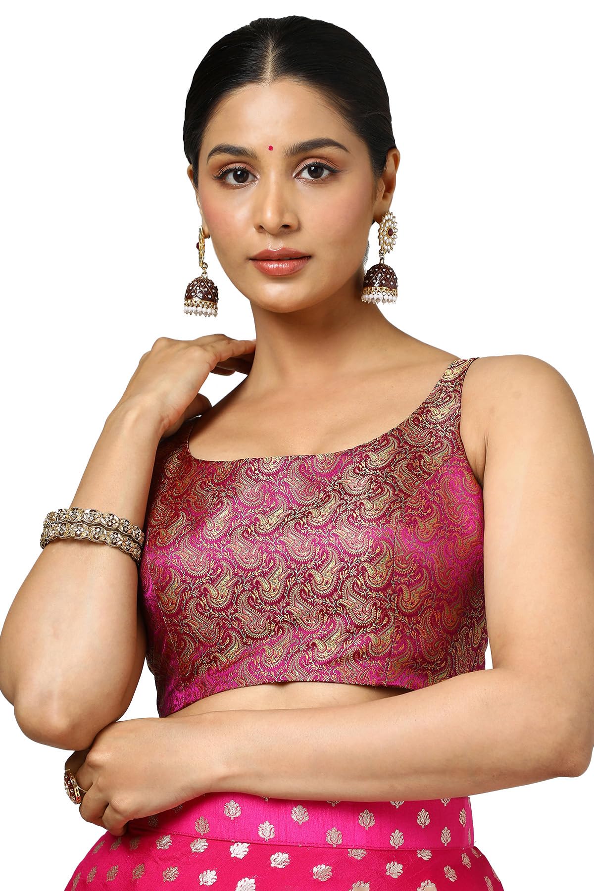 Soch Women Tussar Woven Designs Sleeveless Regular Fit Blouse