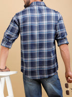 Noble Monk MenS Regular Fit Shirt | Checkered | Full Sleeves | Casual Shirt For Men
