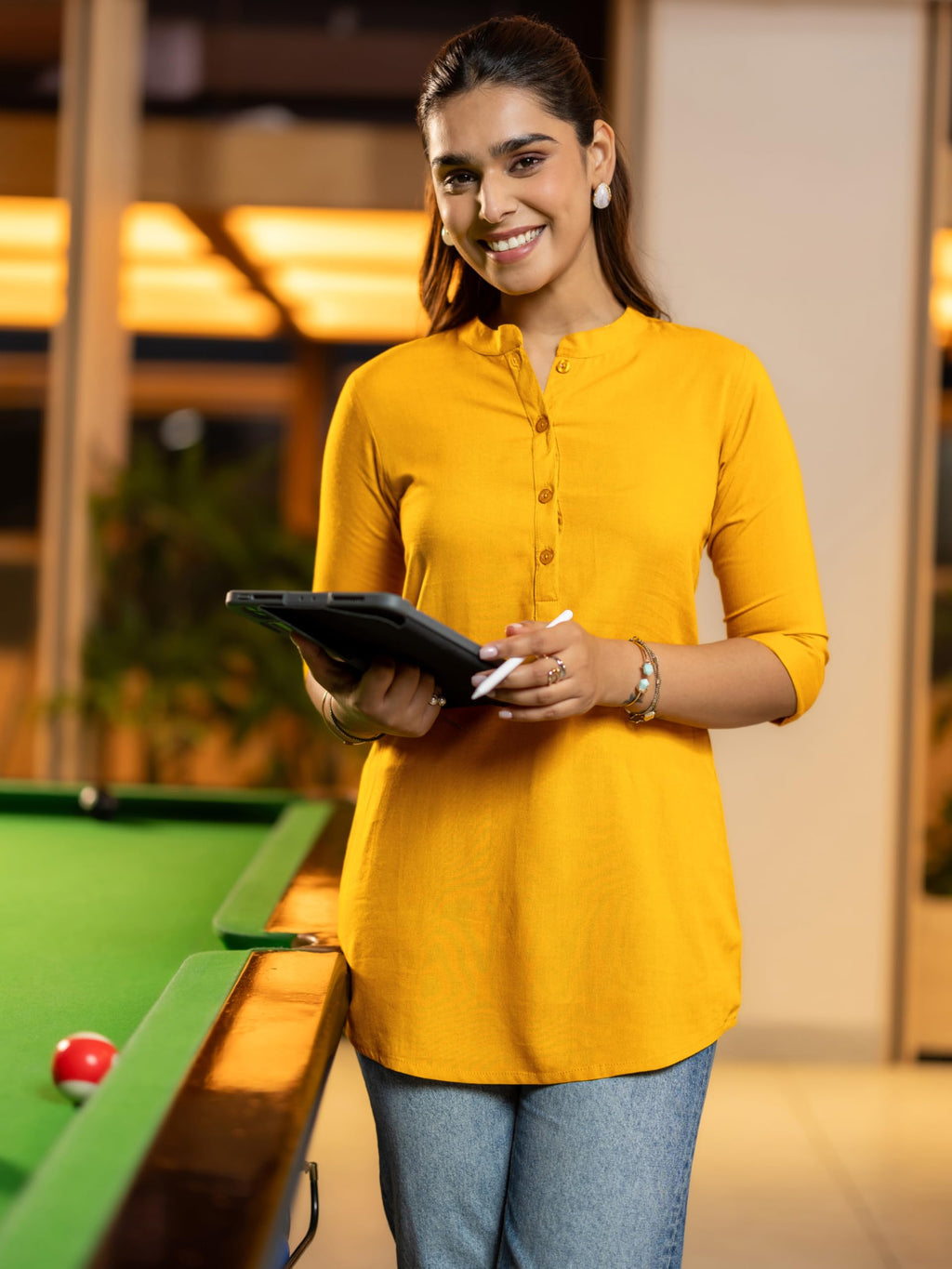 Libas WomenS Straight Tunics (58228_Mustard