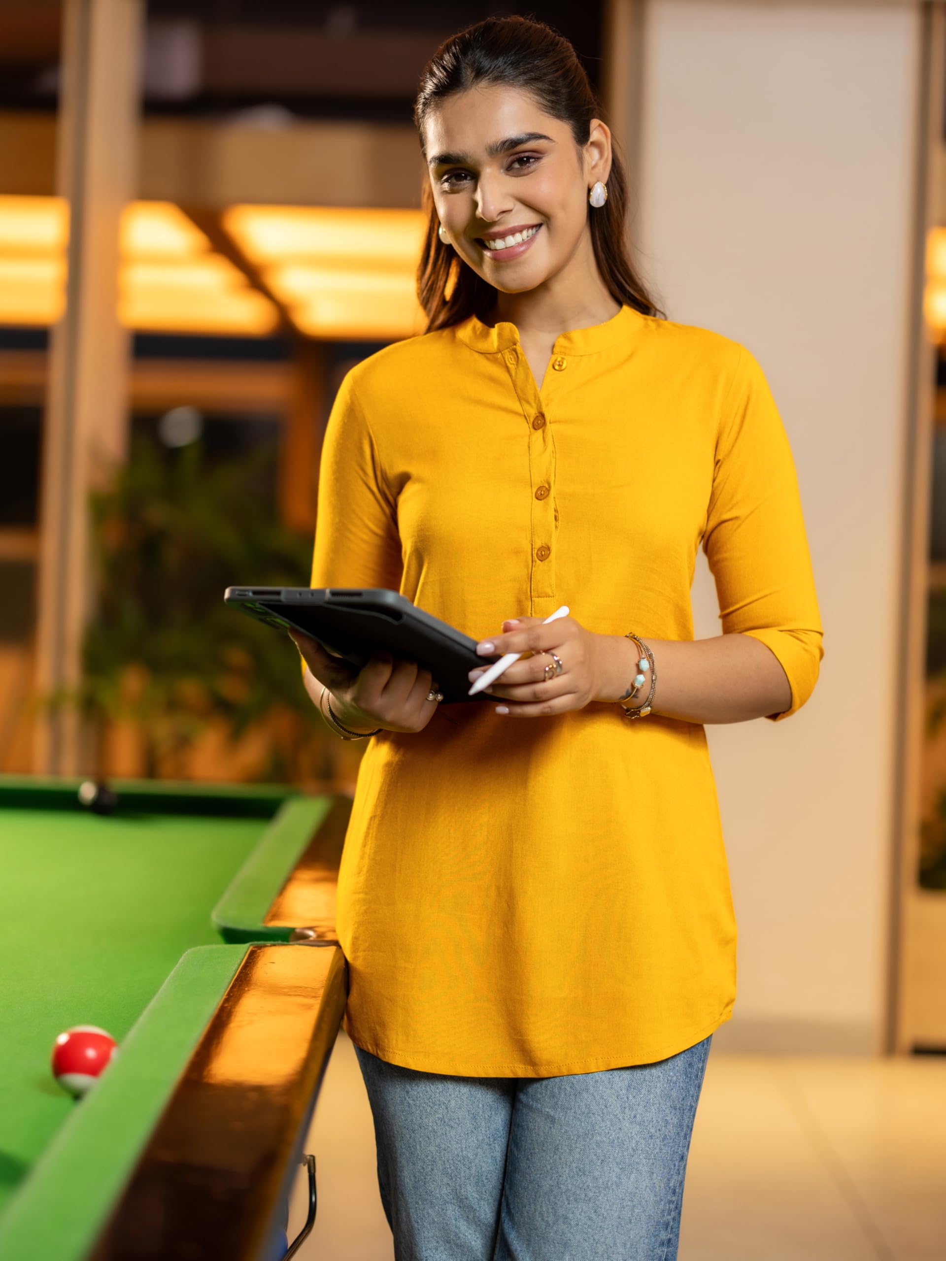 Libas WomenS Straight Tunics (58228_Mustard