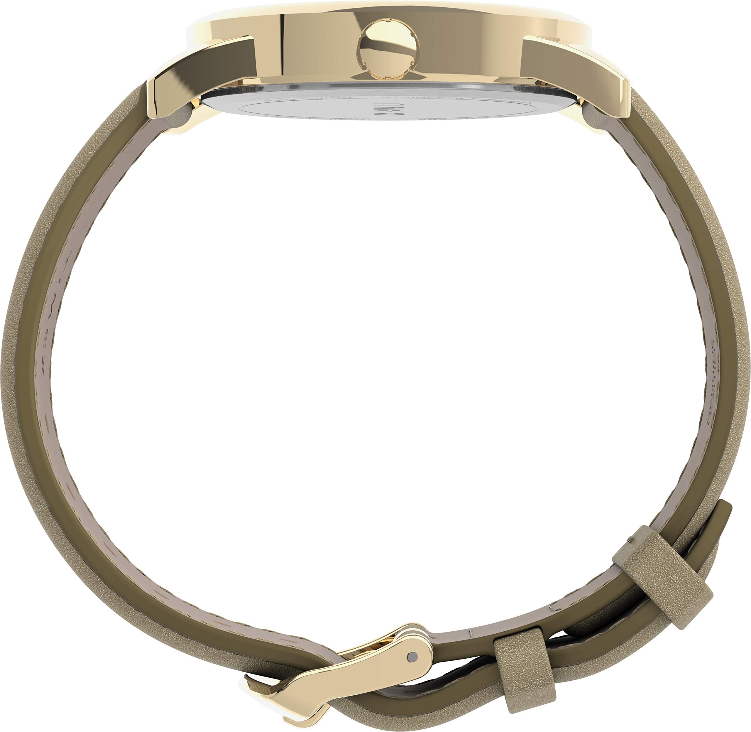 Timex Women's Easy Reader 38mm Watch - Gold-Tone Case Cream Dial with Light Gold-Tone Leather Strap