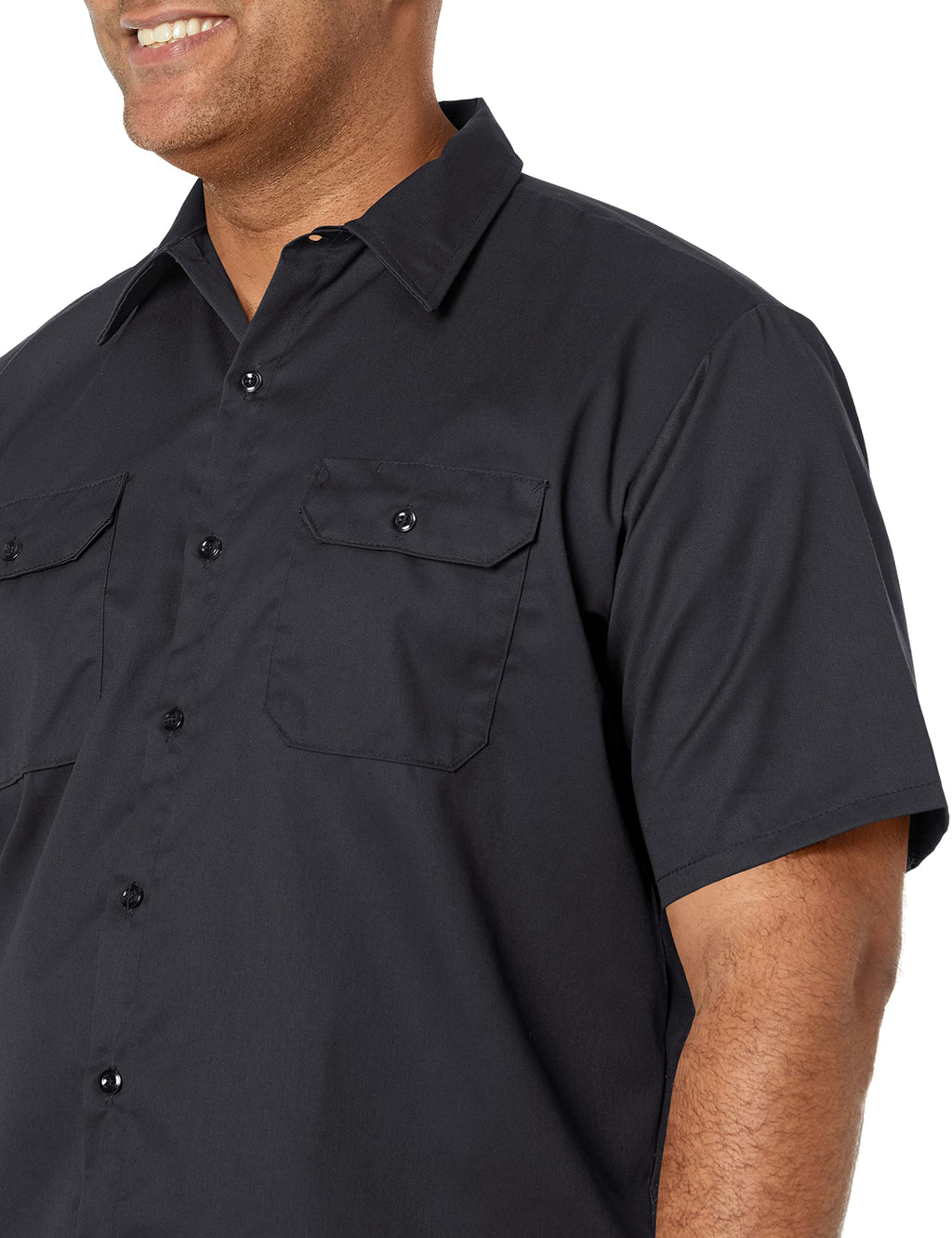 Red Kap Men's Standard Utility Uniform Shirt, Black, Large Tall