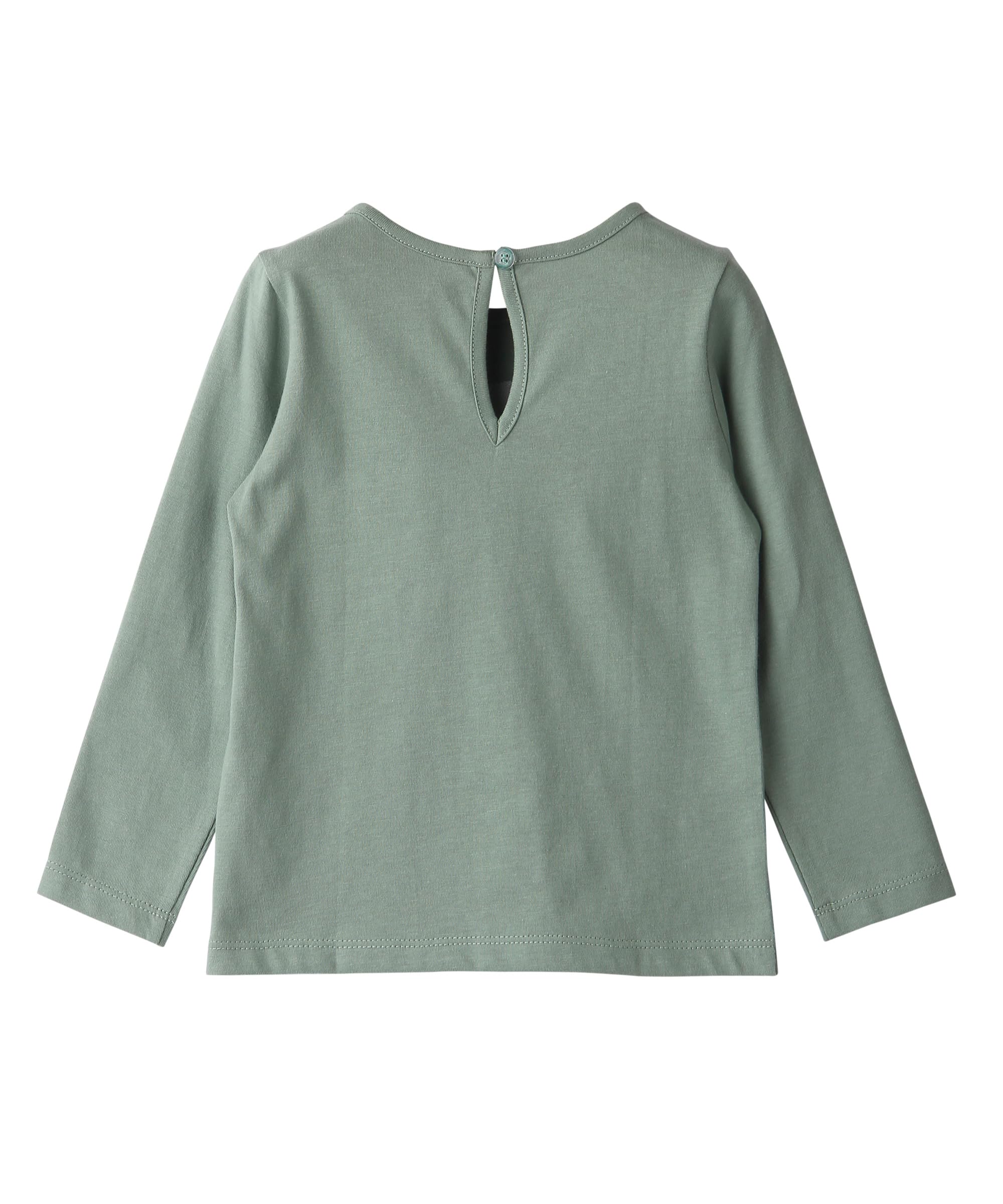 Beebay Green Santa Embroidered Full Sleeve T-Shirt
