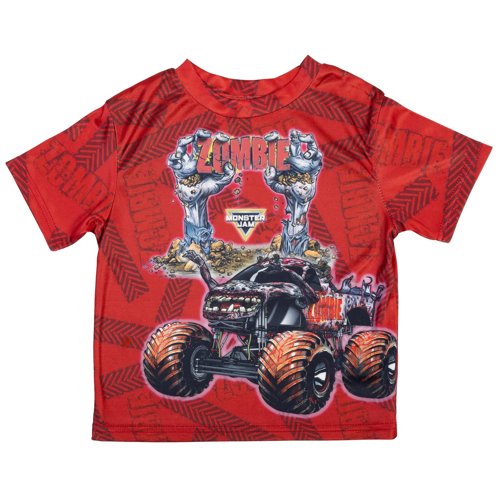 Monster Jam Zombie Little Boys graphic T-Shirt Zombie Red 6