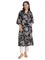 Libas WomenS Cotton Printed Regular Kurtas (29430Or Black