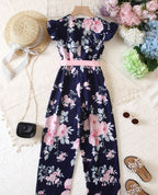 Tagas Girl'S Crepe Full Length Jumpsuits (Gjs-10-Blue)