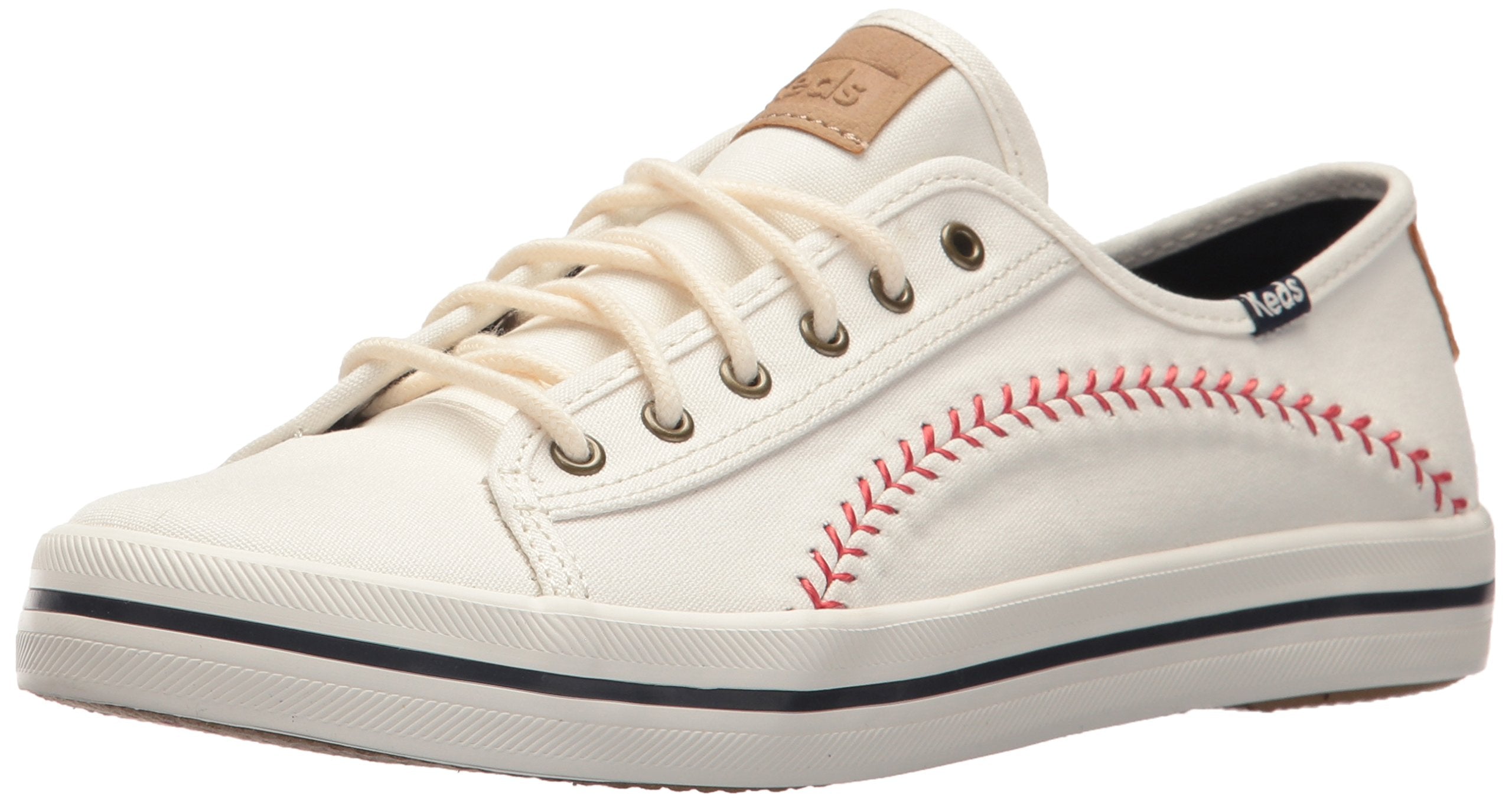 Keds Kickstart Pennant, Sneaker Womens, Cream, 6 Medium