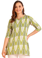 Aayla WomenS Poly Rayon Short Kurti  Perfect Blend Of Comfort & Fashion With Amazing Color With Green