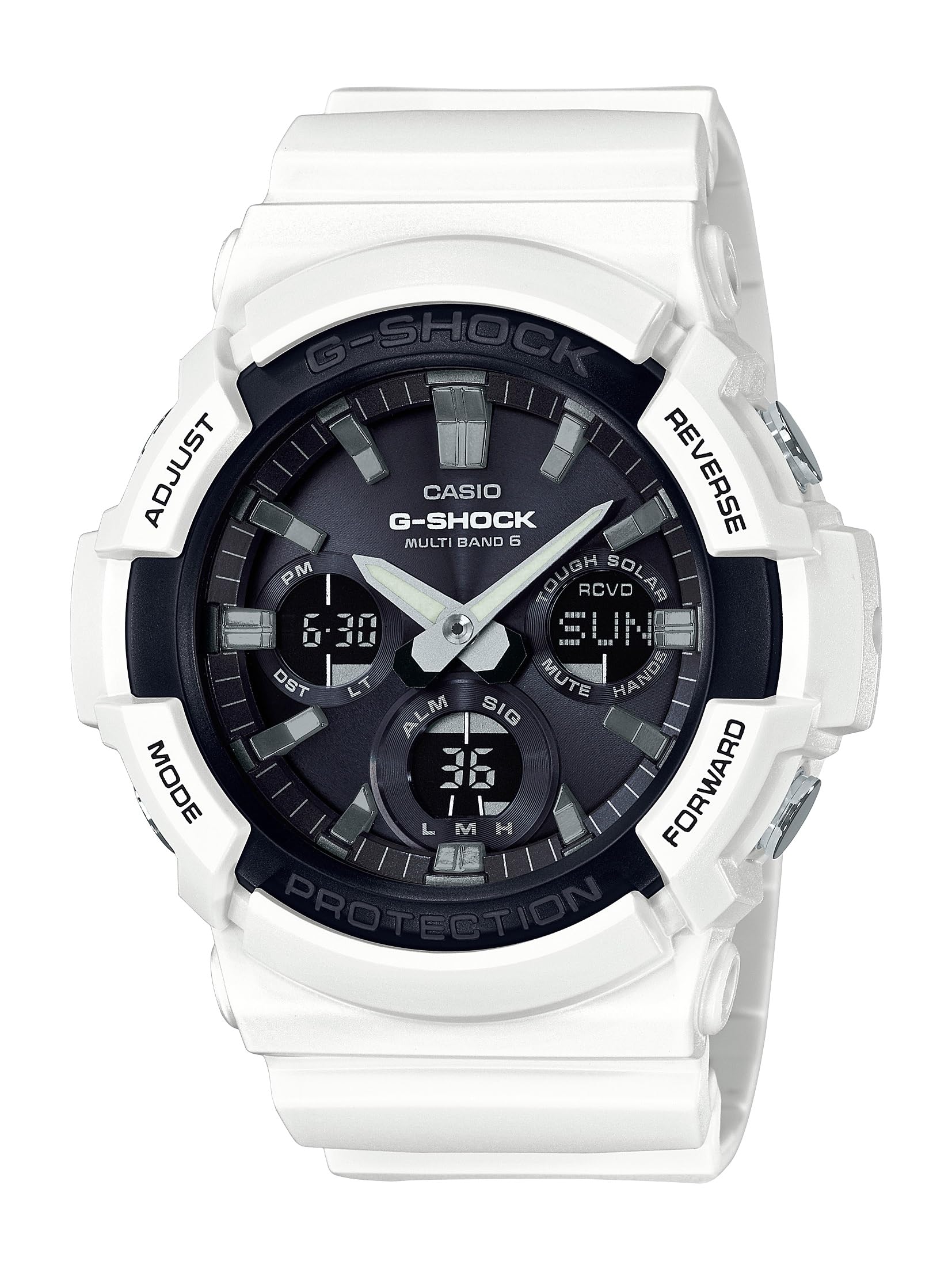 Casio Men's G-Shock GAS-100B-7ACR Solar White Resin Watch