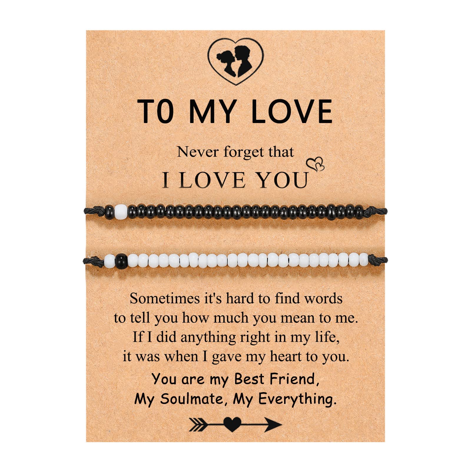 UNGENT THEM Valentines' Day Gifts for Him Her Boyfriend Girlfriend Matching Couples Relationship Bracelets Anniversary Birthday 