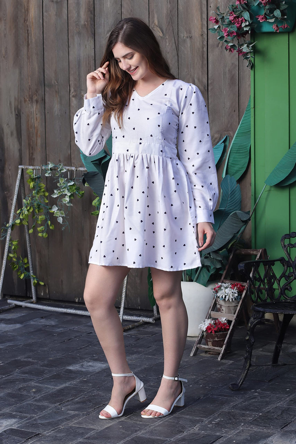 Leriya Fashion One Piece Dress For Women| Midi Dress For Women| Birthday Dress For Women (Medium, White)