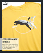 PUMA Boys' T-Shirt - Cat Logo T-Shirt for Boys - Athletic Crewneck Short Sleeve Tee (S-XL), Size Medium, Sunny Yellow