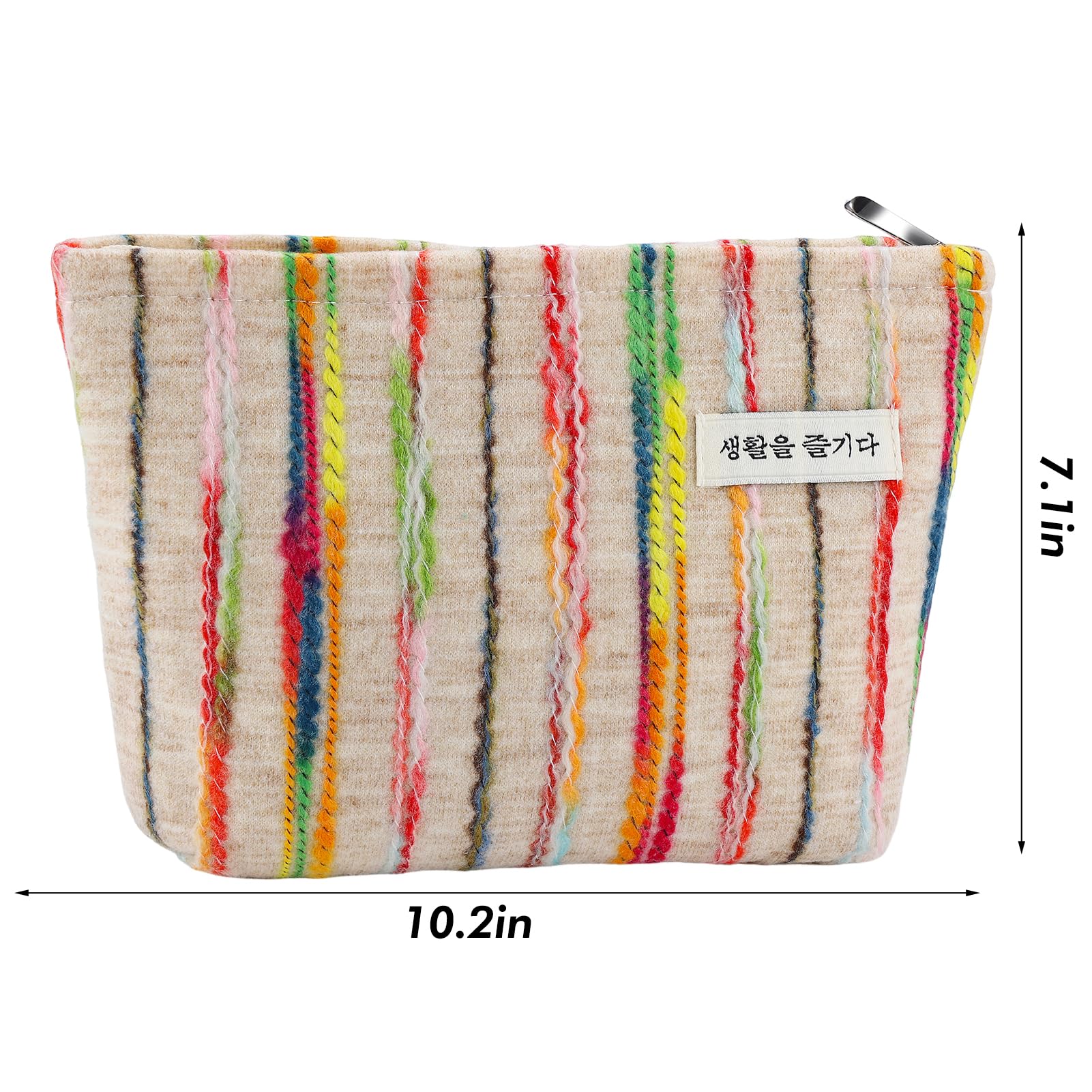 ZLFSRQ Makeup Bag Travel Cute Cosmetic Bag for Women Large Capacity Rainbow Makeup Pouch Zipper Cosmetic Pouch for Purse Aesthet
