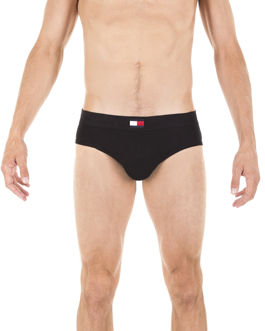 Tommy Hilfiger Men's Cotton Hip Brief, Black, Medium (Pack of 4)