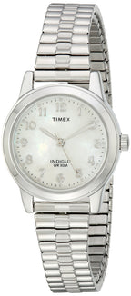 Timex Women's T2M826 Essex Avenue Silver-Tone Stainless Steel Expansion Band Watch
