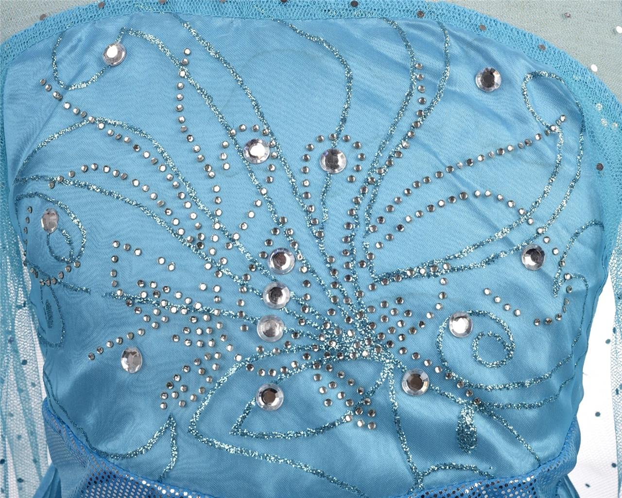 Dressy Daisy Little Girls Ice Princess Costumes Birthday Halloween Christmas Fancy Dress Up with Long Train and Accessories Size