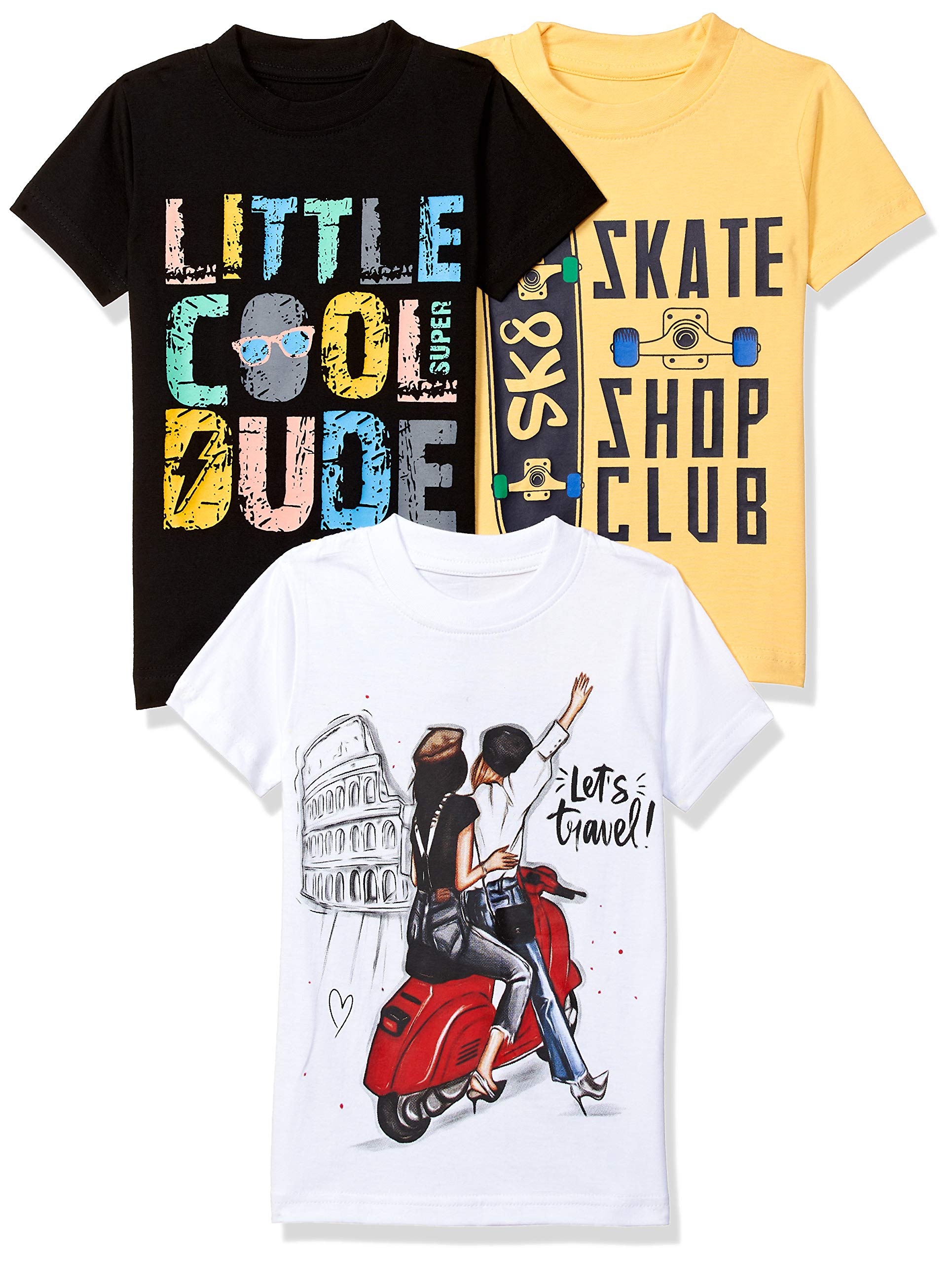 T2F Boys Cotton Solid Regular Fit T-Shirt (Pack of 3)