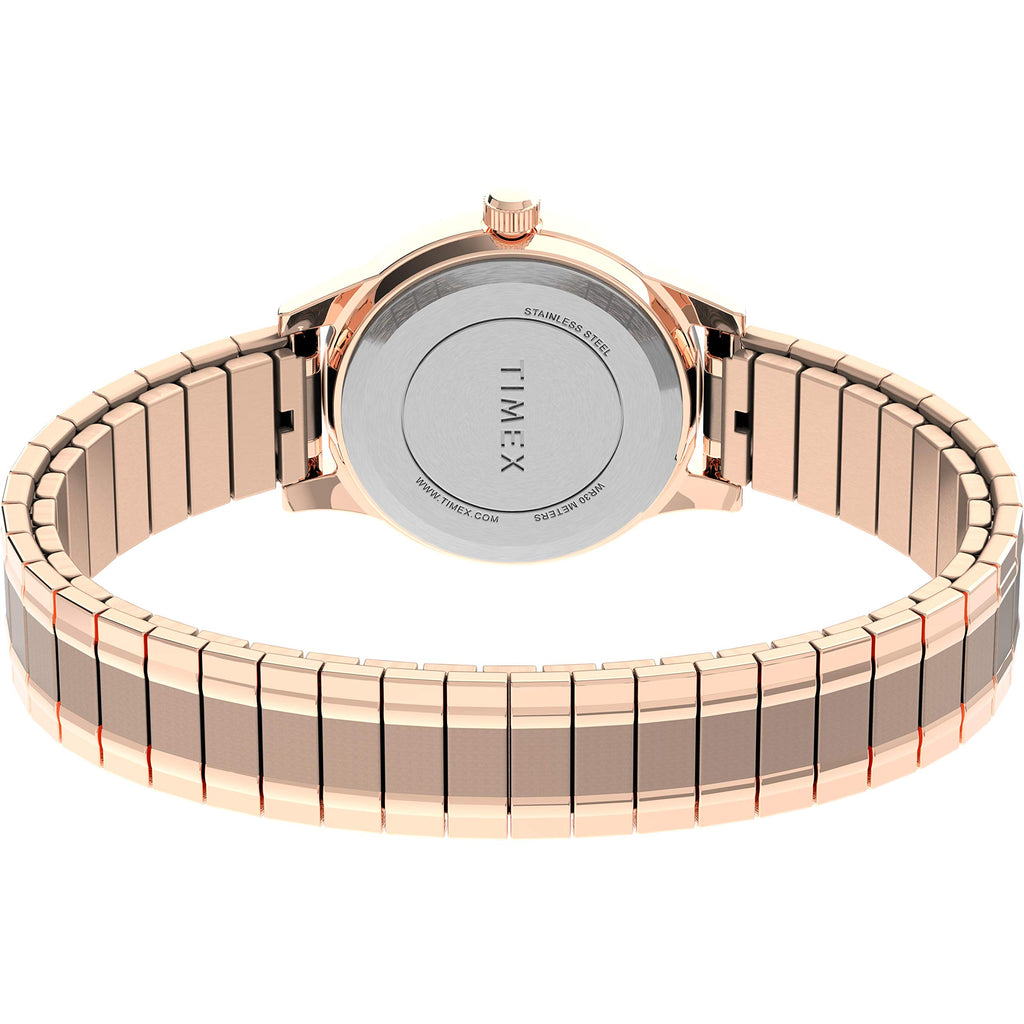 Timex Women's TW2U09100 Classic 28mm Rose Gold-Tone Stainless Steel Expansion Band Watch