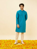 Manyavar Elegant SelfDesign Striped Kurta for Men